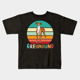 Vintage Retro Greyhound Kids T-Shirt